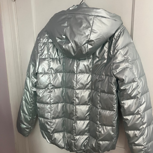 Abercrombie Silver Puffer Jacket - Picture 3 of 6